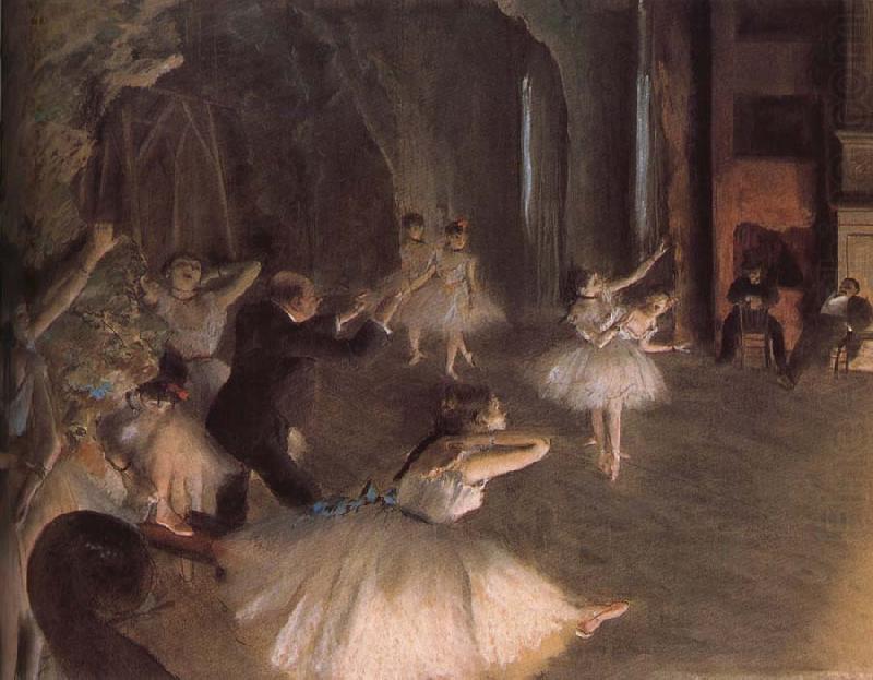 Edgar Degas Rehearsal on the stage oil painting picture